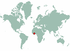 Koursiera in world map